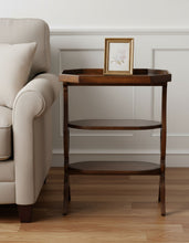 Load image into Gallery viewer, End Table With Two Shelves - Dark Brown