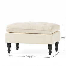 Load image into Gallery viewer, Lofton - Pillow Top Ottoman With Button Tufting - Cream