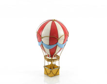 Load image into Gallery viewer, Hand Painted Hot Air Balloon Tabletop Sculpture - Red / White