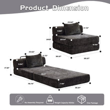 Load image into Gallery viewer, Convertible Floor Sofa Bed With Fixed Shape Frame For Living Room