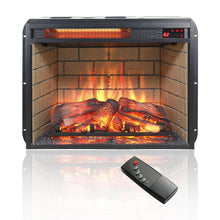 Load image into Gallery viewer, Infrared Quartz Heater Fireplace Insert -Woodlog Version With Brick