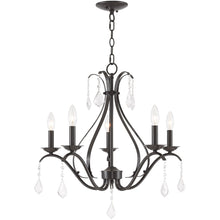 Load image into Gallery viewer, 23" Five-Light Dimmable Chandelier With Shades - Bronze