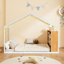 Load image into Gallery viewer, Bed House Frame With Shelves And Lights