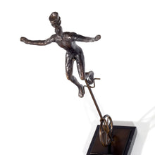 Load image into Gallery viewer, Unicycle Man Tabletop Sculpture - Bronze