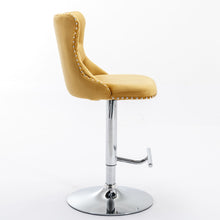 Load image into Gallery viewer, Swivel Barstools Adjusatble Seat Height From 25-33", Modern Upholstered Base Bar Stools With Backs Comfortable Tufted For Home Pub And Kitchen Island (Set of 2)