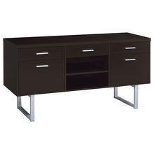 Load image into Gallery viewer, 5 Drawer Credenza With Open Shelving - Cappuccino