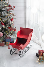Load image into Gallery viewer, Iron Sleigh Large, Distressed Christmas Santa Sleigh Holiday Decoration