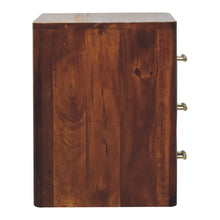 Load image into Gallery viewer, 18" Solid Wood Three Drawer Nightstand - Brown