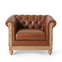 Load image into Gallery viewer, Luminex - Tufted Upholstered Club Chair With Nailhead Accents And Scrolled Tuxedo Arms