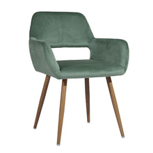Load image into Gallery viewer, Velvet Arm Chair - Green And Brown