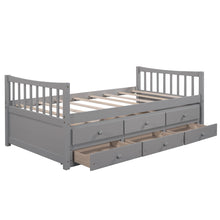 Load image into Gallery viewer, Twin Size Daybed With Trundle And Drawers