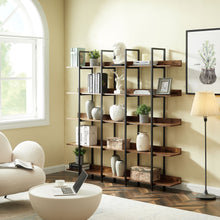 Load image into Gallery viewer, Vintage Industrial 5 Tier Bookcase