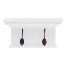 Load image into Gallery viewer, Classic Two Hook Hanging Coat Rack - White