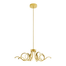 Load image into Gallery viewer, Six Light Metal LED Dimmable Chandelier - Gold