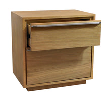 Load image into Gallery viewer, 24" Solid And Manufactured Wood Two Drawer Nightstand - Natural