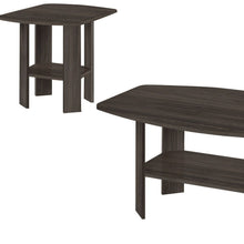 Load image into Gallery viewer, 36" Coffee Table With Three Shelves (Set of 3) - Oak
