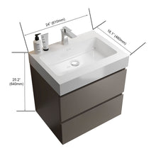 Load image into Gallery viewer, Alice - Bathroom Vanity With Sink, Large Storage Wall Mounted Floating Bathroom Vanity For Modern Bathroom, One-Piece Sink Basin Without Drain And Faucet