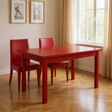 Load image into Gallery viewer, 60" Solid Wood Dining Table - Fire Engine Red