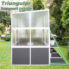 Load image into Gallery viewer, Greenhouse, Wooden Lean To Greenhouses For Outdoors, Heavy Duty Walk In Green House For Outside Winter, Large Hot House For Sunroom Storage Shed, Garden, Backyard - White / Gray