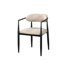 Load image into Gallery viewer, Upholstered Fabric Open Back Dining Arm Chairs (Set of 2) - Beige