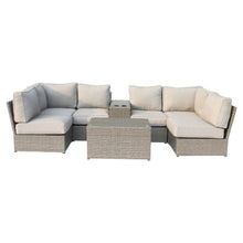 Load image into Gallery viewer, Comfortable Modern Patio Rattan Sectional Set With Cushions