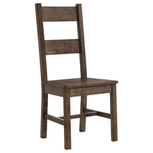 Load image into Gallery viewer, Ladder Back Dining Chairs With Straight Seat (Set of 2) - Brown
