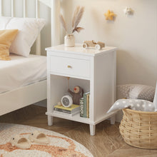 Load image into Gallery viewer, Nightstand & 1 Drawer And 1 Shelf - White