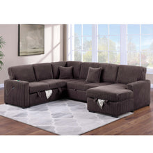 Load image into Gallery viewer, Convertible Sectional Upholstered Sleeper Sofa With Storage Chaise