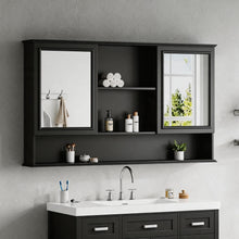 Load image into Gallery viewer, Wall Mounted Bathroom Medicine Cabinet With Double Mirrored Doors