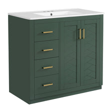 Load image into Gallery viewer, Bathroom Vanity With Sink Combo, Storage Cabinet, Freestanding Set With 3 Drawers & Soft Closing Doors
