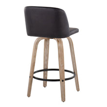 Load image into Gallery viewer, Toriano - Contemporary Fixed-Height Counter Stool & Swivel With Round Footrest (Set of 2)