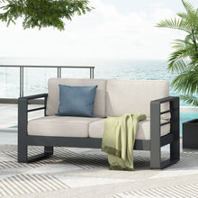 Load image into Gallery viewer, Maya Bay - Loveseat - Black / Beige