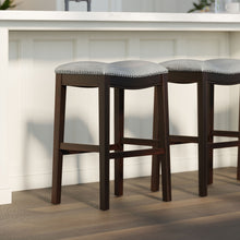 Load image into Gallery viewer, Modern Stool & Nail Head Detailing