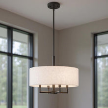 Load image into Gallery viewer, 23'' Four Light Dimmable Chandelier With Shades - Bronze