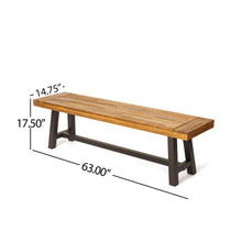 Load image into Gallery viewer, Tranquilizer - Outdoor Acacia Wood Bench With Slat Panel Design