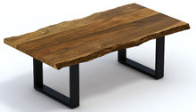 Load image into Gallery viewer, Solid Wood And Iron Coffee Table - Brown