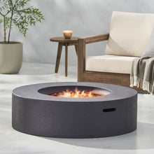 Load image into Gallery viewer, Modern Lightweight Concrete Outdoor Circular Fire Pit 50, 000 Btu