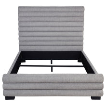Load image into Gallery viewer, Queen Bed With Textured, And Tufted Headboard - Gray