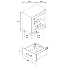 Load image into Gallery viewer, Copper - 2 Drawer Rectangular Nightstand