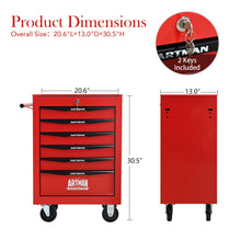 Load image into Gallery viewer, Rolling Metal Tool Chest With Drawers, Steel Storage Cabinet With Ball Bearing Slides