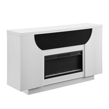 Load image into Gallery viewer, Aurora - Fireplace TV Lift With Adjustable Temperature And LED Colors - White