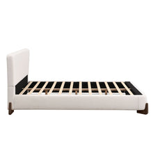Load image into Gallery viewer, Queen Size Elegant Terry Upholstered Bed - White