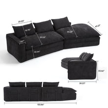 Load image into Gallery viewer, Modern Minimalist Modular Sectional Sofa With Deep Seats And Right Facing Chaise