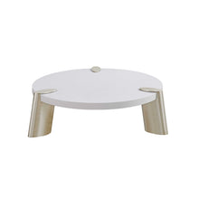 Load image into Gallery viewer, Stainless Steel Round Coffee Table - White And Gold
