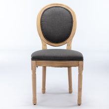 Load image into Gallery viewer, French Style Solid Wood Frame Antique Painting Fabric Back Dining Chair (Set of 2)