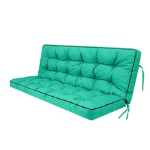 Load image into Gallery viewer, 3 Seater Outdoor Porch Swing Cushion With Backrest, Waterproof