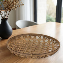 Load image into Gallery viewer, 22" Round Bamboo Vanity Tray - Brown