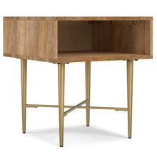 Load image into Gallery viewer, Modern Metal Square End Table - Natural