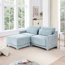 Load image into Gallery viewer, Stylish Sofa With Ottoman And Lumbar Pillows, Ergonomic Design