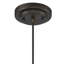 Load image into Gallery viewer, Hanging Light With Textured Glass Shade - Antique Bronze